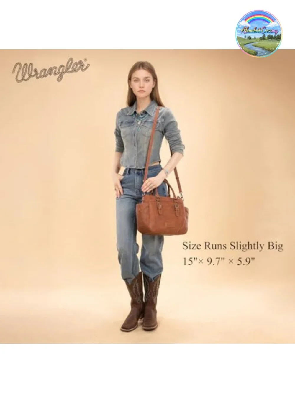Vegan Leather Crossbody Tote Bag Top Handle Dual Side Pockets